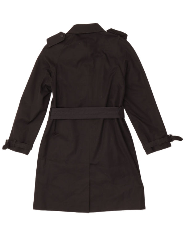 Aquascutum Gabardina para mujer UK 6 XS Algodón negro
