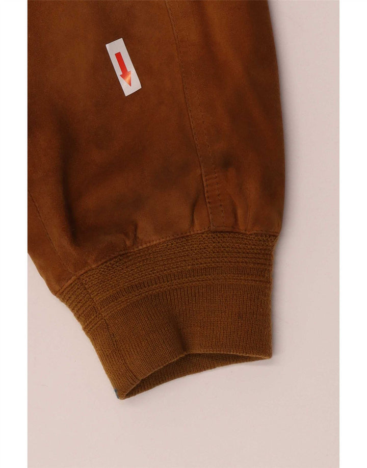 Vintage hombres gamuza chaqueta IT 50 marrón grande