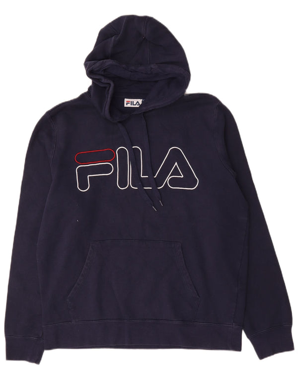 Fila Hombre Graphic Sudadera con capucha Jumper XL Azul Marino Algodón