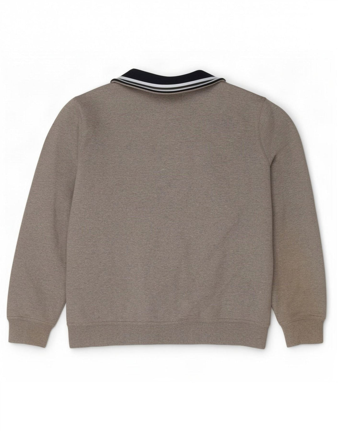 Crew Clothing - Sudadera con cuello y cremallera para hombre, talla grande, algodón gris