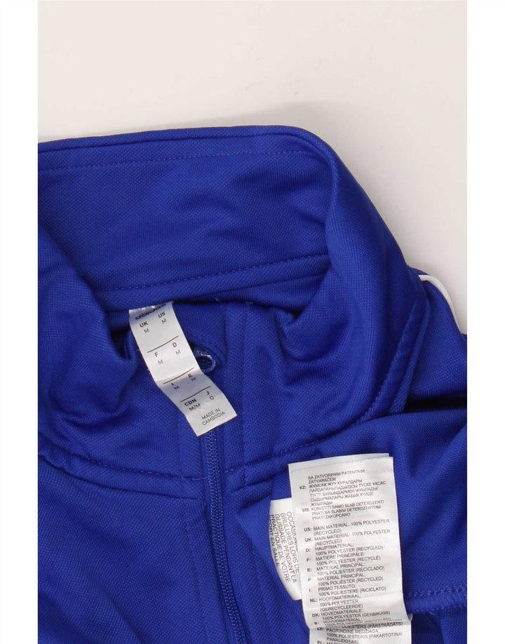 Adidas Hombre Aeroready Zip Neck Jersey Chándal Top Azul Medio Poliéster