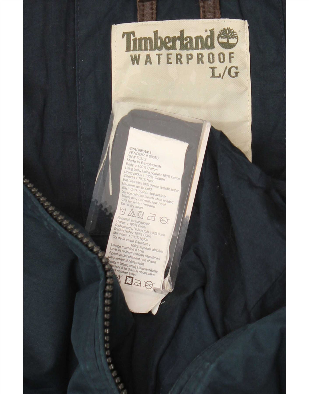 Timberland Chaqueta utilitaria para hombre Reino Unido 40 Grande Azul marino Algodón