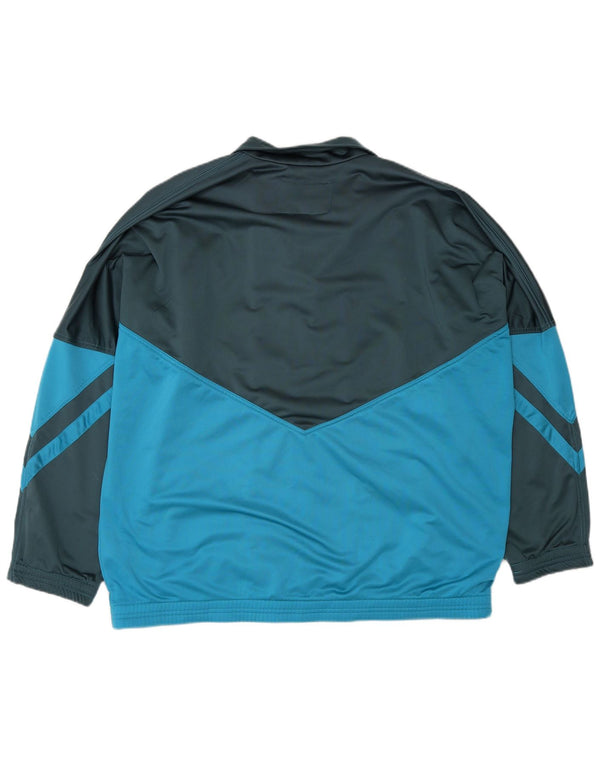 Diadora Mens Graphic Chándal Top Chaqueta UK 42 Large Azul Colorblock