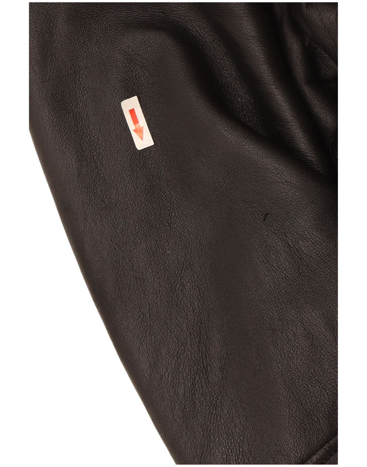 Vintage hombres shearling abrigo IT 52 XL negro shearling