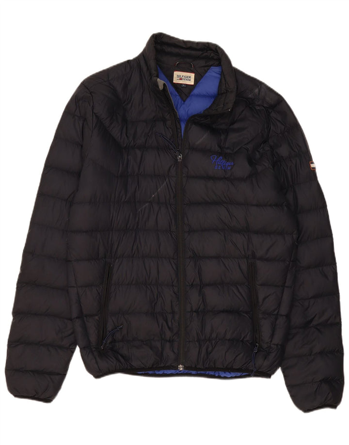 Tommy Hilfiger Chaqueta acolchada para hombre UK 40 Large Nylon negro