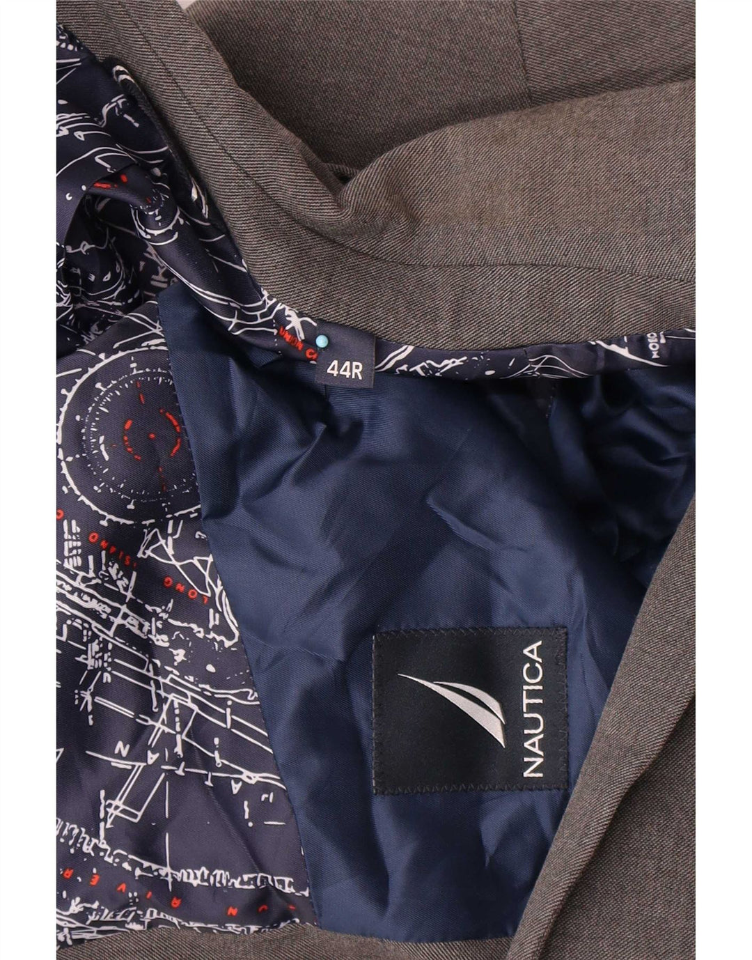 Nautica Chaqueta tipo blazer de 2 botones para hombre UK 44 2XL Gris Poliéster