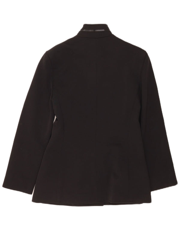 Abrigo Genny Mujer Cruzado IT 42 Medium Negro Poliamida