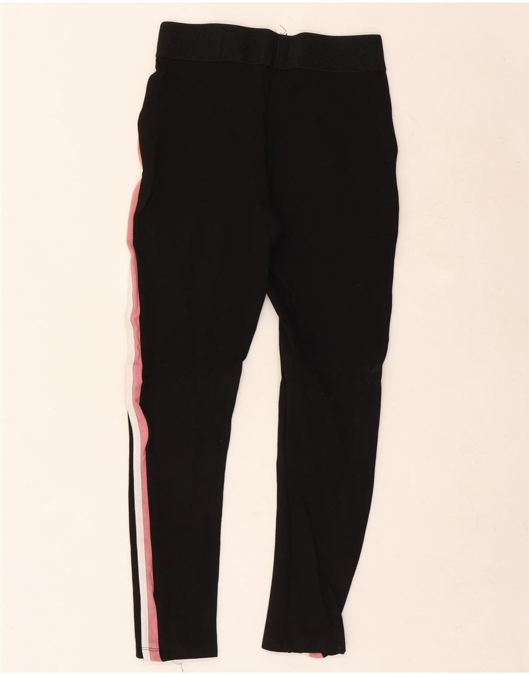 Zara Mujer Leggings Reino Unido 10 Pequeño Negro Rayas