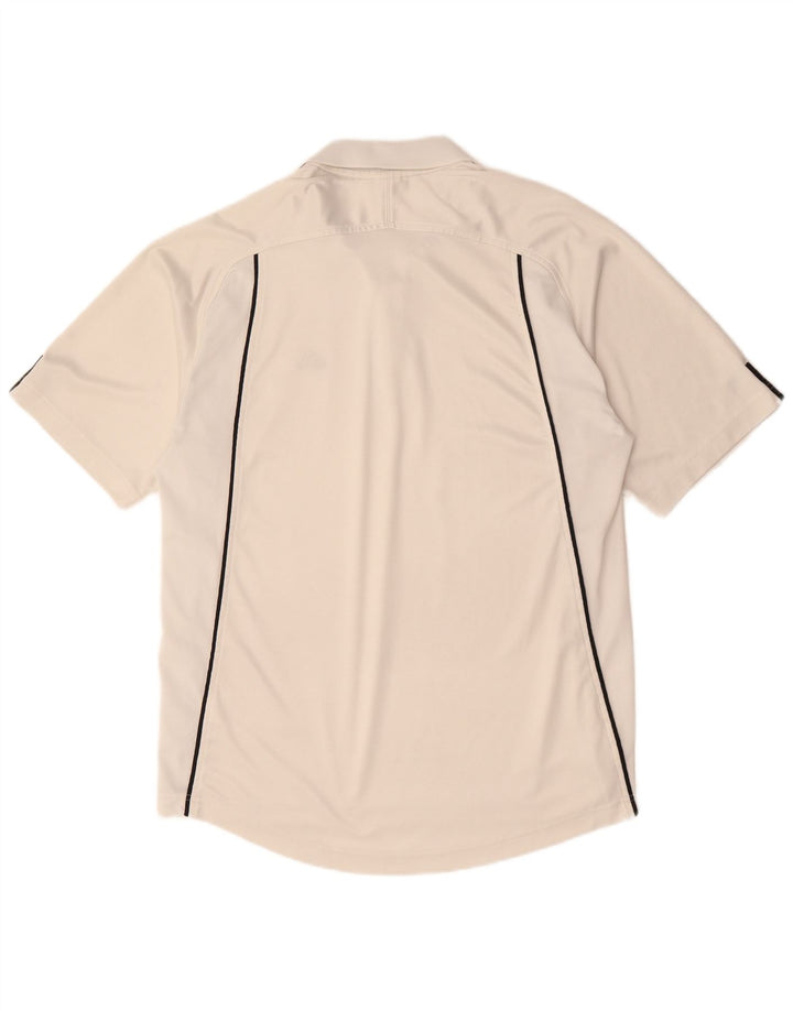 Adidas Polo para hombre UK 42/44 Grande Blanco Poliéster