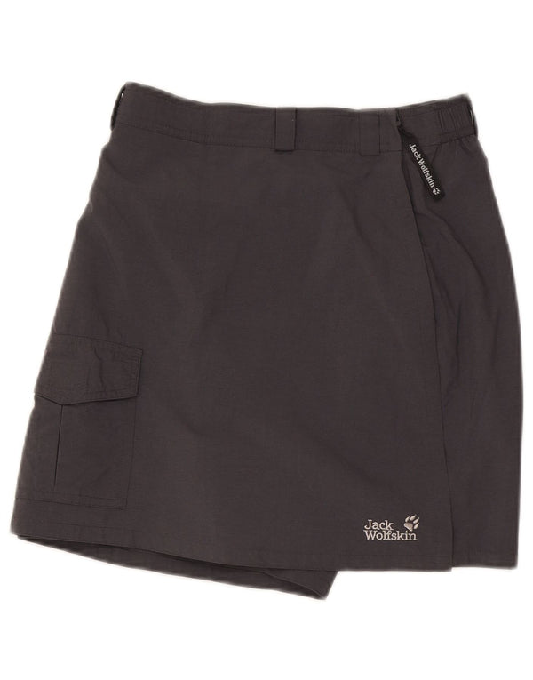 Jack Wolfskin Pantalones cortos cargo para mujer medianos W28 L6 poliéster gris
