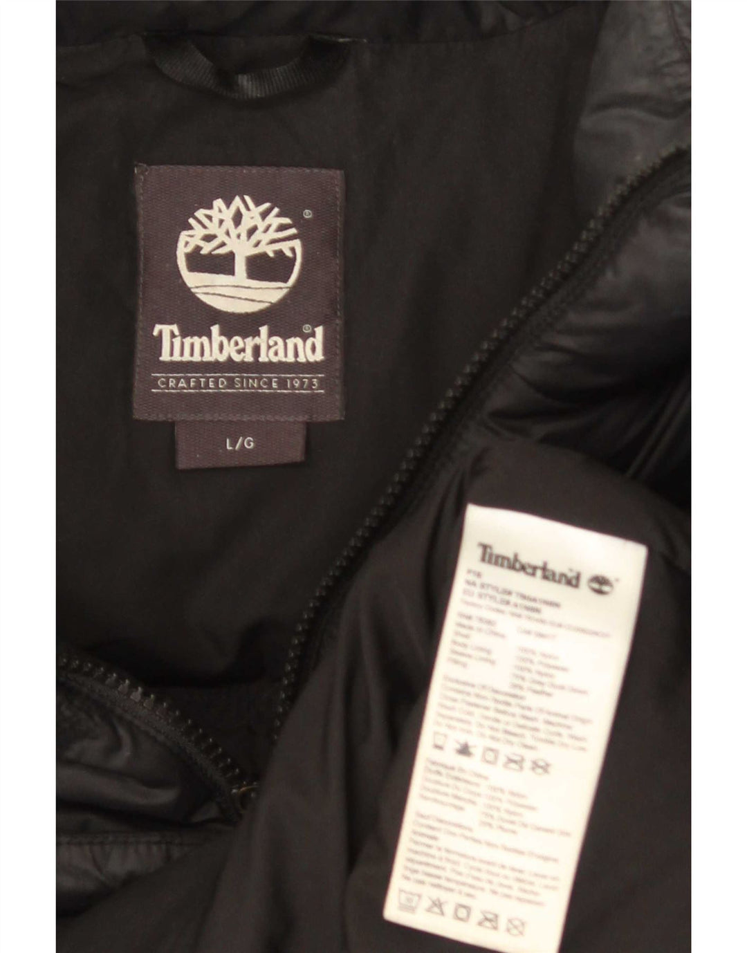 Timberland Chaqueta acolchada para hombre UK 40 Large Nylon negro