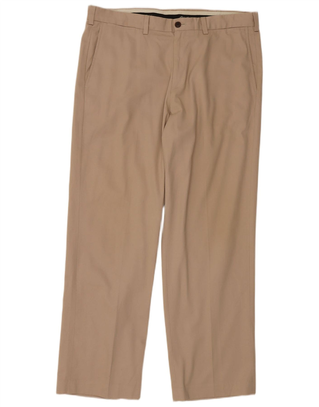 EDDIE BAUER Pantalón chino de corte relajado para hombre W38 L32 Algodón beige