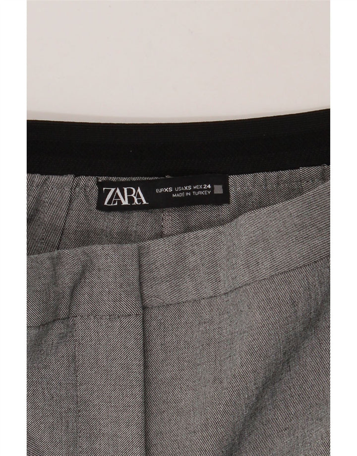 ZARA Womens Slim Chino Trousers XS W24 L27 Grey Polyester Vintage Zara and Second-Hand Zara from Messina Hembry 