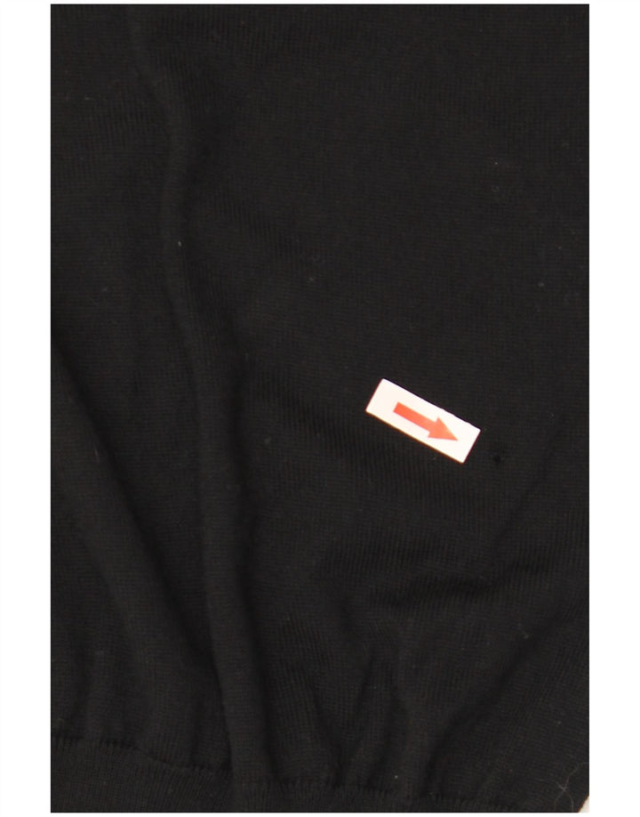 Hugo Boss Jersey con cuello vuelto para hombre, talla 2XL, lana negra