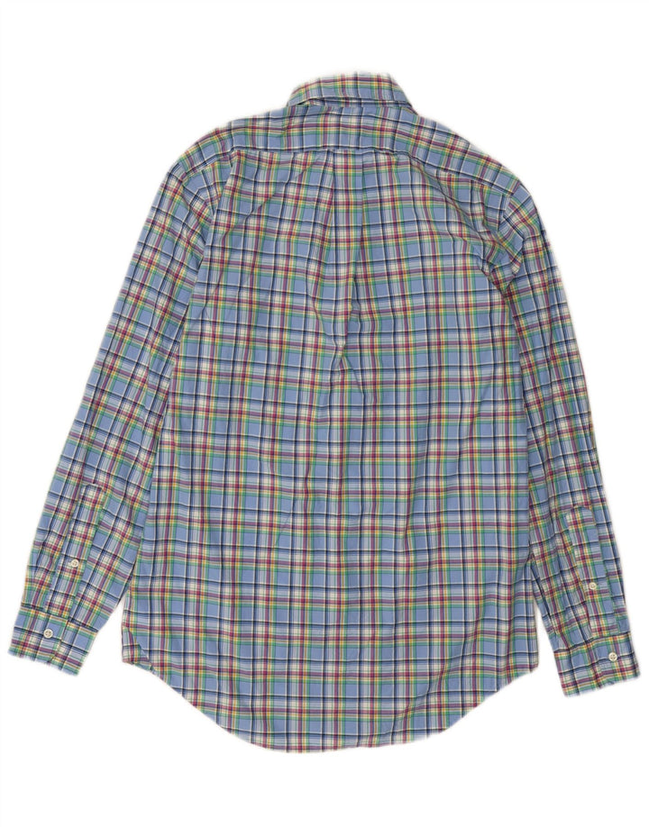 Camisa Ralph Lauren Hombre Algodón A Cuadros Azul Pequeño