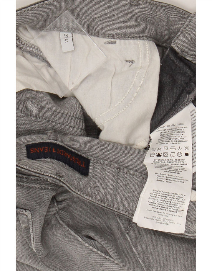 Vaqueros rectos TRUSSARDI para mujer W27 L25 Gris Algodón