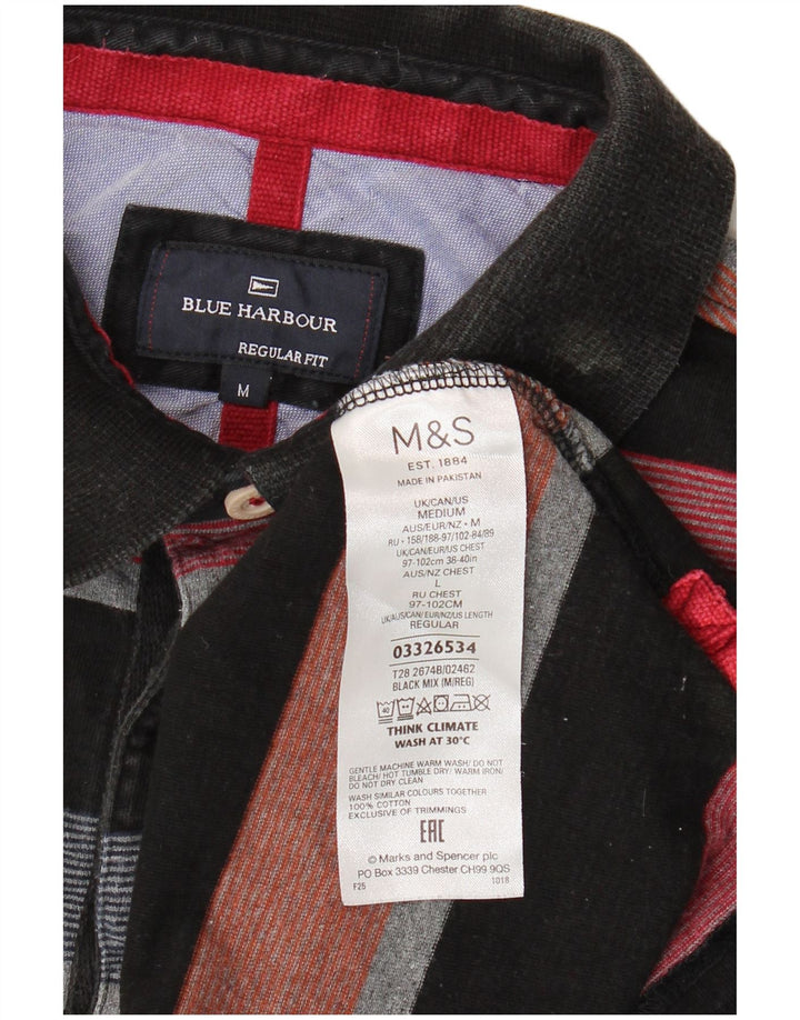 Marks & Spencer Polo de rugby azul Harbor para hombre, talla mediana, multicolor