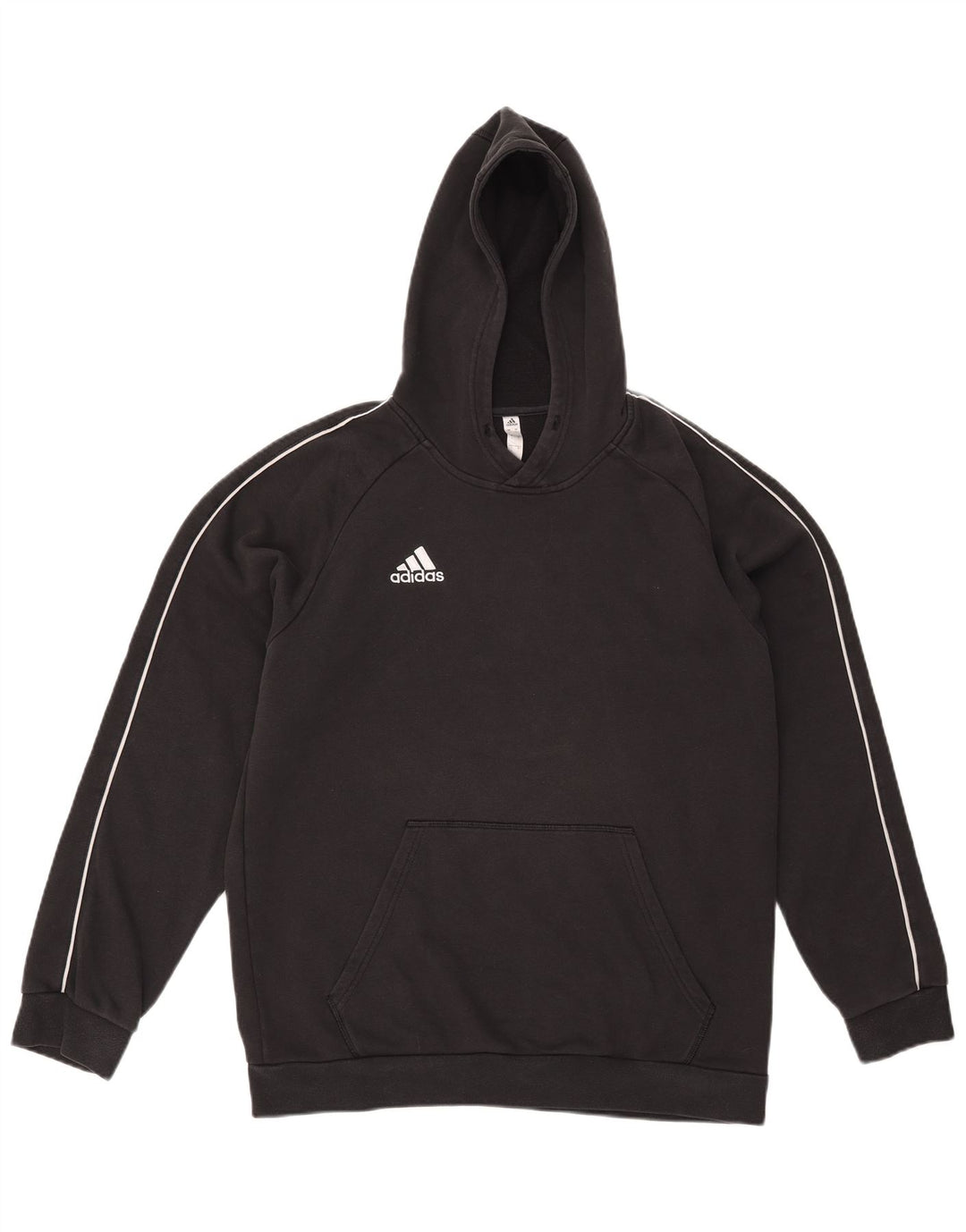 Adidas - Sudadera con capucha para hombre, talla grande, algodón negro