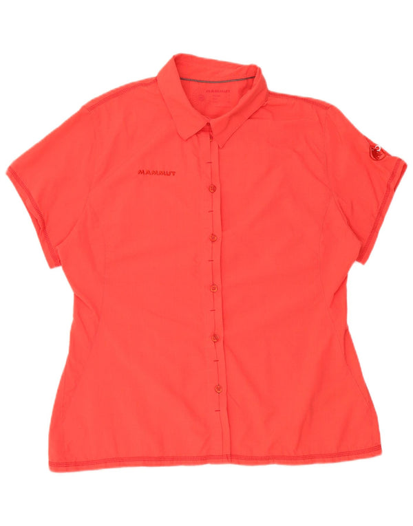 Mammut Camisa gráfica de manga corta para mujer UK 44 Large Poliamida roja