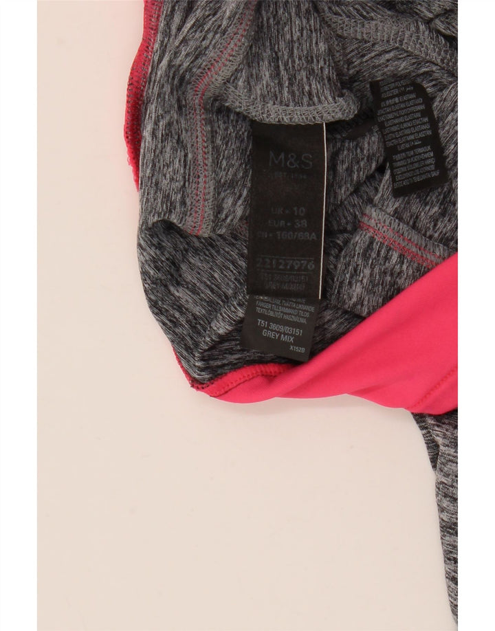 MARKS & SPENCER Leggings capri para mujer UK 40 Pequeño gris Colorblock