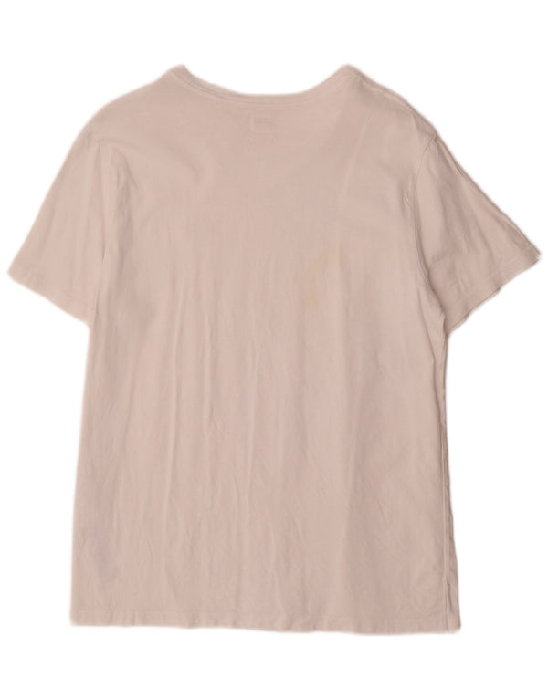 Levi's Camiseta estándar para hombre Top grande de algodón blanco