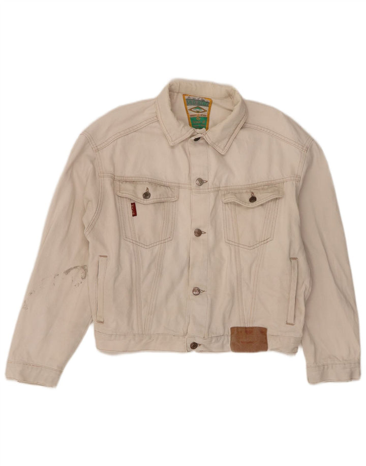 Wild Jeans Chaqueta Vaquera para Hombre UK 38 Medium Beige