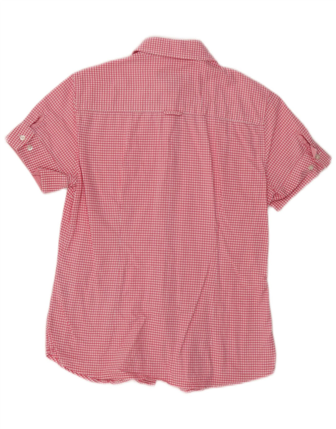 Gant Camisa de manga corta para mujer UK 42 Algodón a cuadros rosa medio