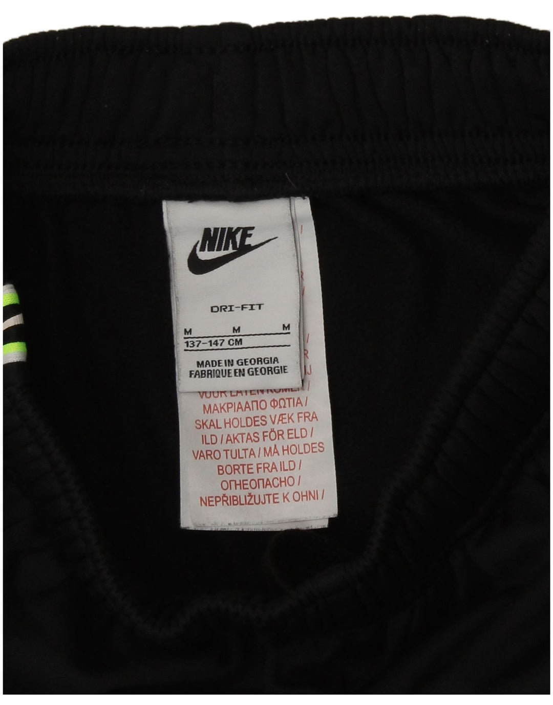 Nike Pantalones cortos deportivos Dri Fit Graphic para niños 10-11 años Mediano Negro Poliéster