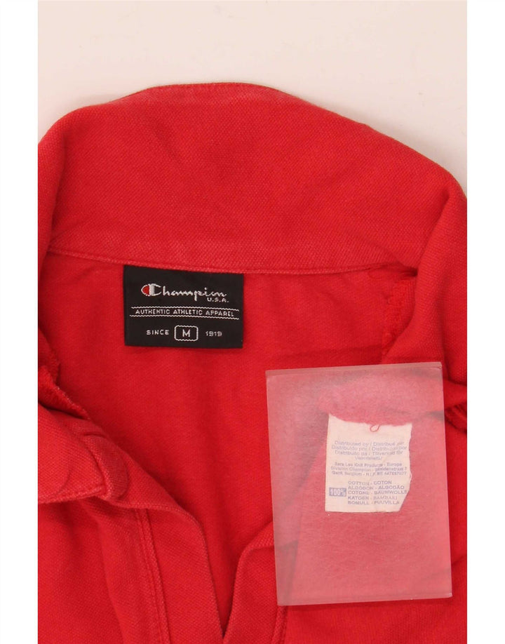 Champion Polo corto para mujer UK 44 Algodón rojo mediano
