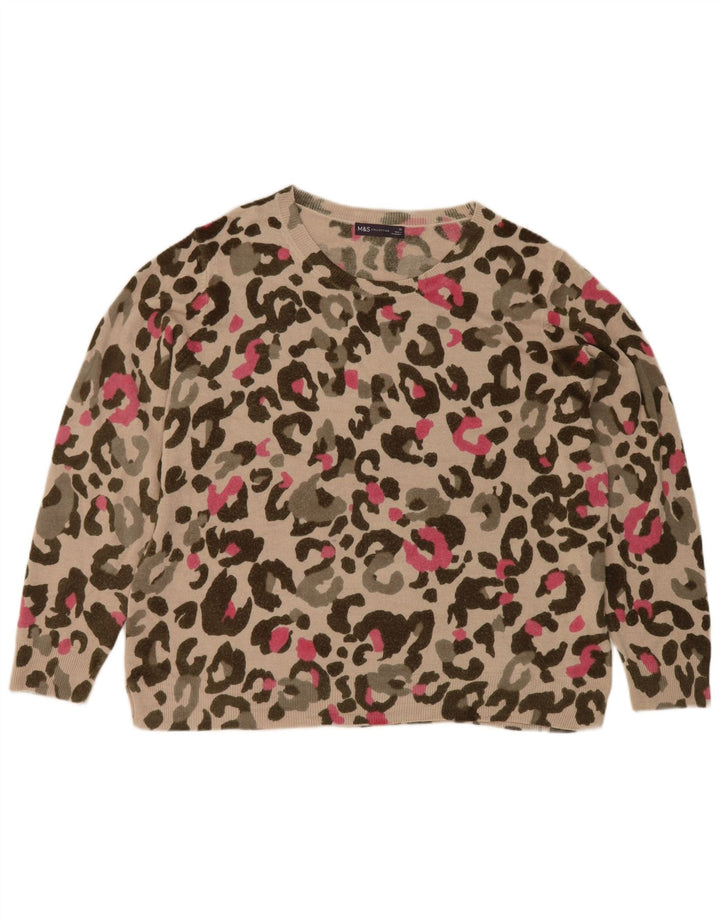 Marks & Spencer Suéter con Cuello Barco y Patrón Abstracto para Mujer UK 20 2XL