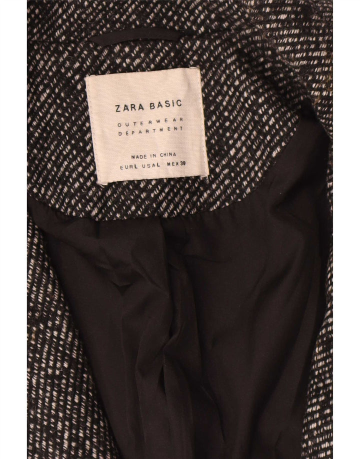 Zara Mujer Abrigo UK 46 Grande Lana Gris