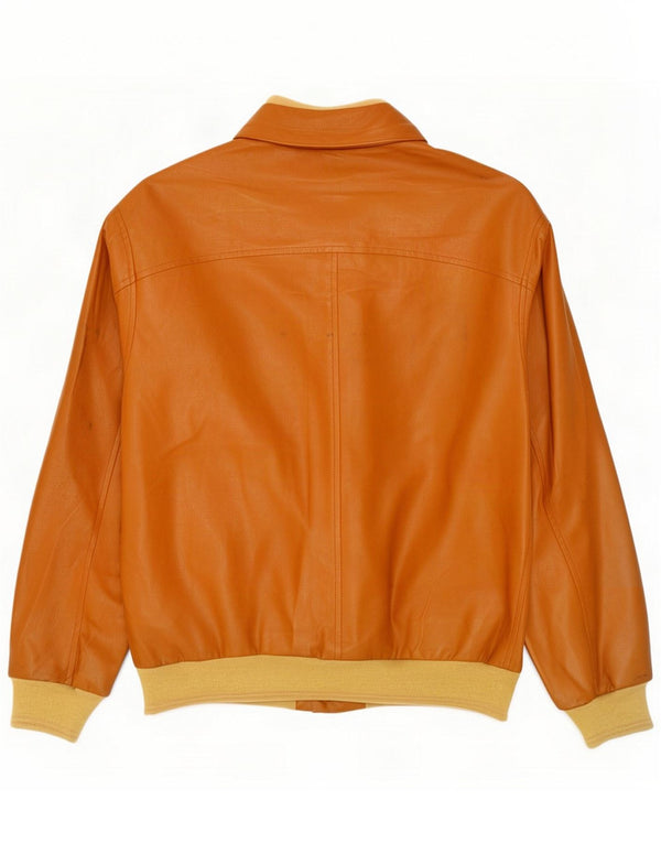 Bocodo Chaqueta bomber de piel sintética para hombre IT 54 2XL Marrón PVC