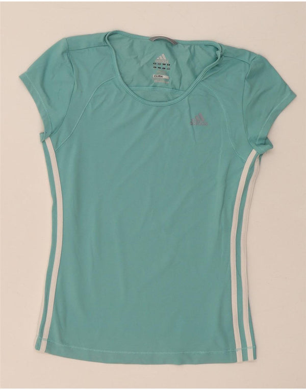 Adidas Mujer Clima 365 Camiseta Top UK 12 Medio Turquesa Poliamida