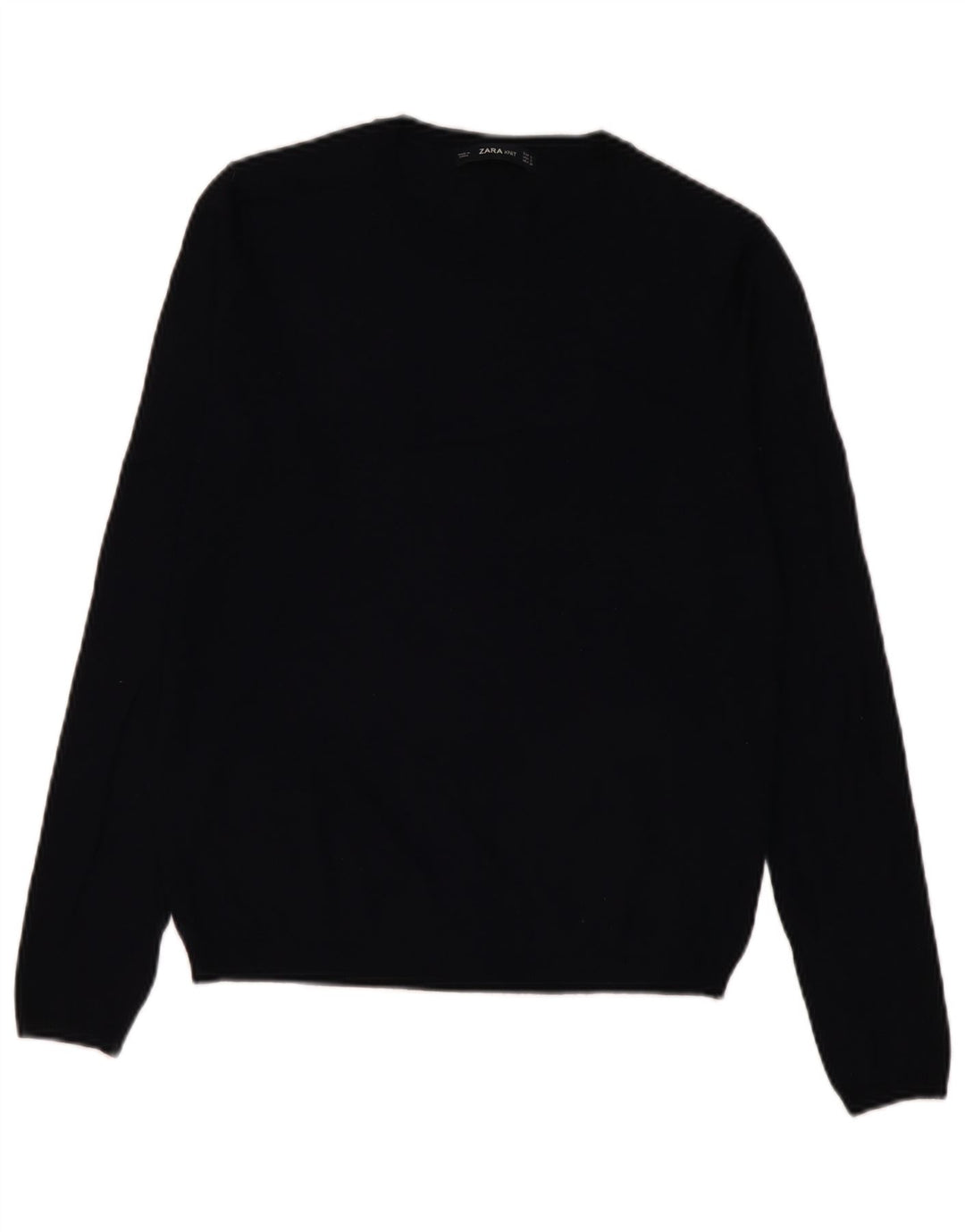 Zara - Jersey de cuello redondo para mujer, talla 40, color negro