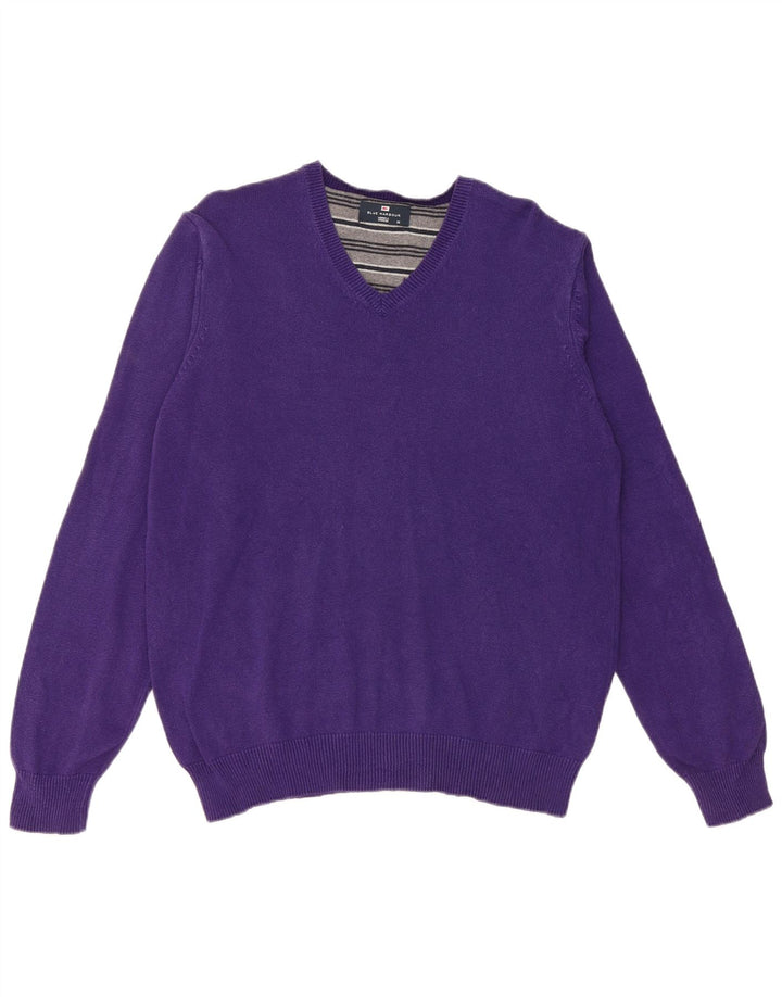 Marks & Spencer Suéter con Cuello en V Blue Harbor para Hombre Púrpura Medio