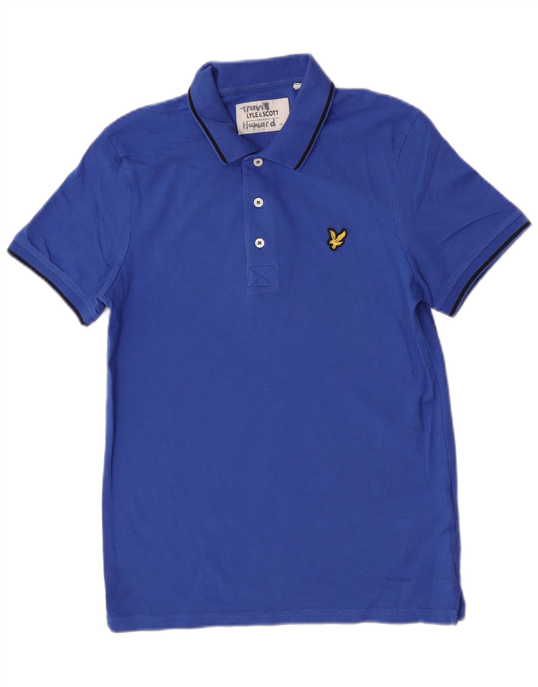 Lyle & Scott Polo para hombre pequeño de algodón azul