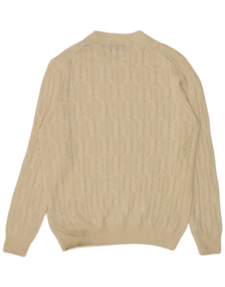 Sonny Bono Jersey con Cuello Redondo para Hombre XL Poliéster Blanco Roto