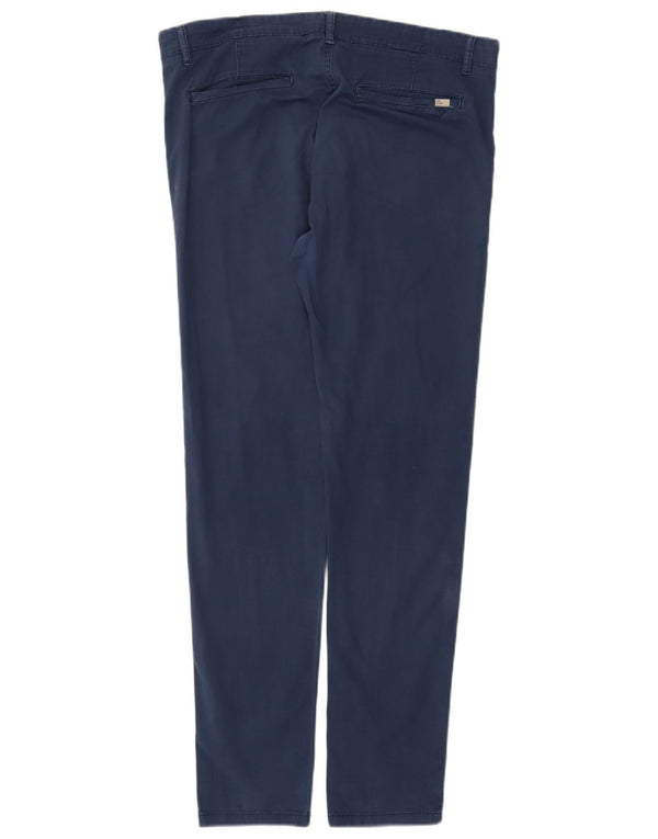 Zara Mens Slim Chino Pantalones EU 42 Large W32 L32 Azul Marino