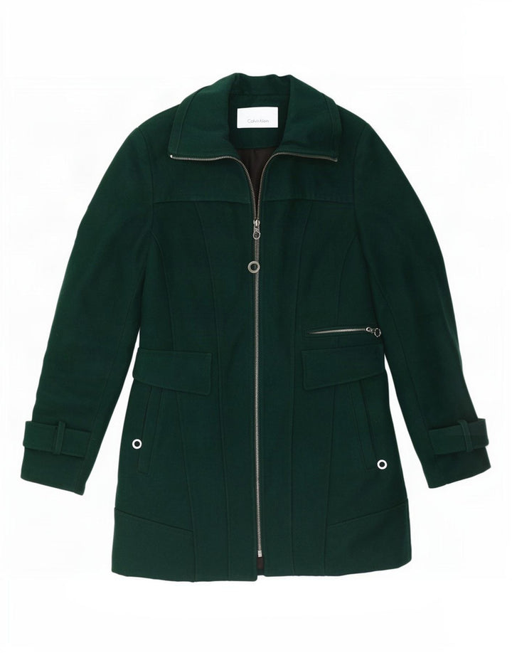 Gabardina Calvin Klein para mujer Reino Unido 10 Pequeño Clásico de lana verde