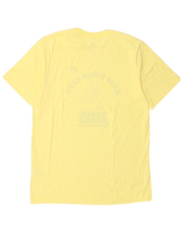 Nike - Camiseta gráfica para hombre, parte superior de algodón amarillo medio