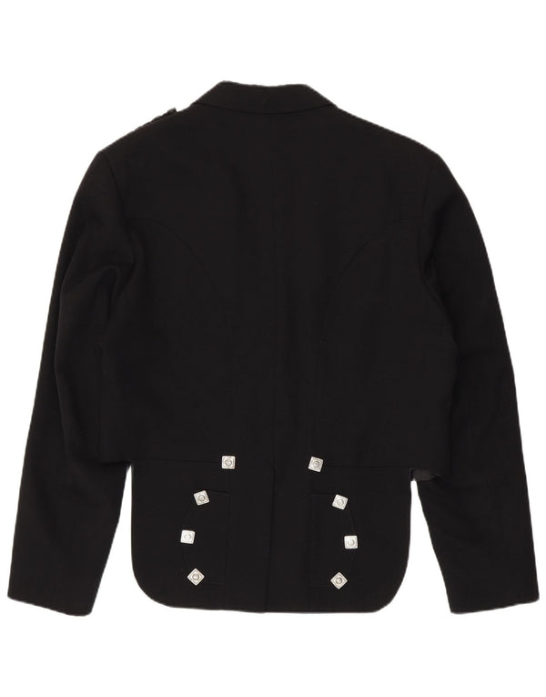 Chaqueta tipo blazer para mujer IT 46 Lana nueva negra grande