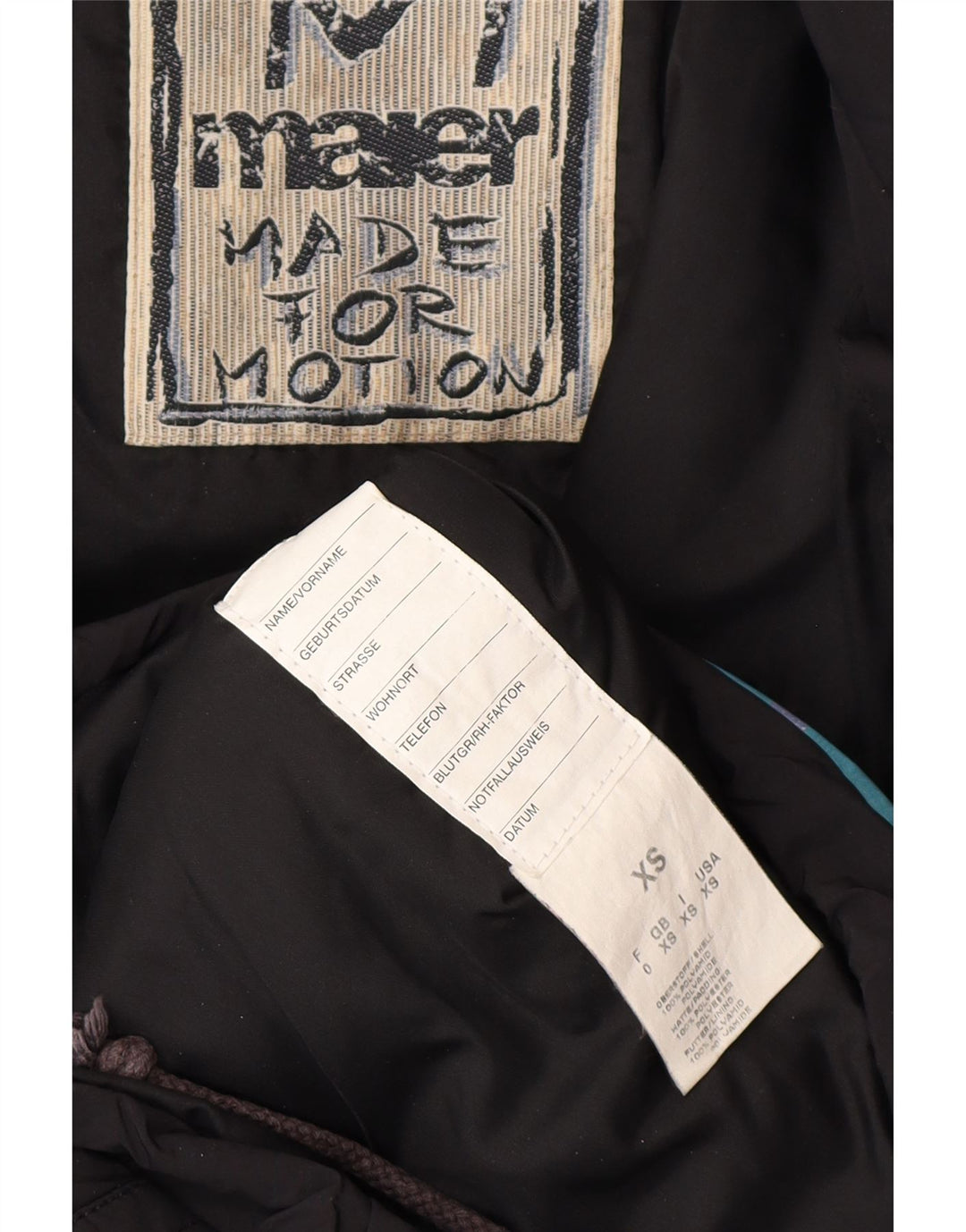 MAIER Chaqueta cortavientos de gran tamaño para hombre UK 6 XS Negro Floral