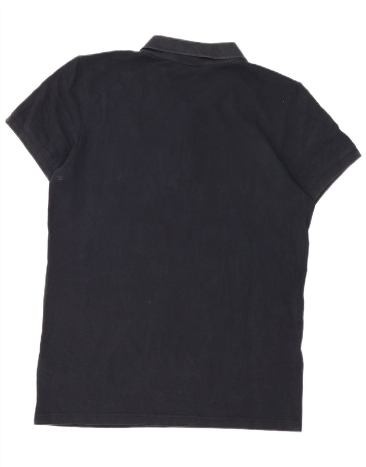 Polo Adidas Hombre Algodón Negro Mediano