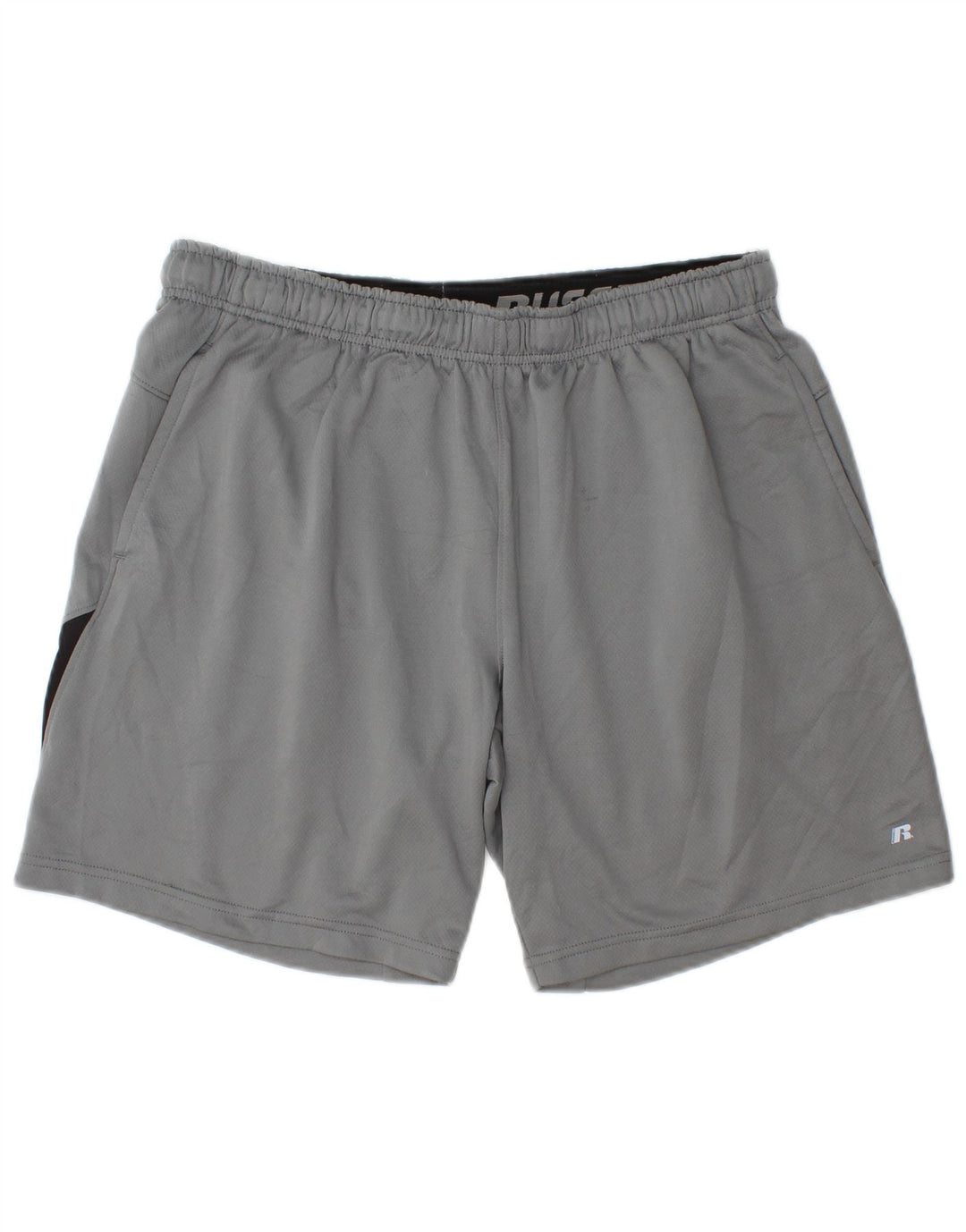 RUSSELL ATHLETIC Pantalones cortos deportivos Dri-Power para hombre Bloque de color gris grande