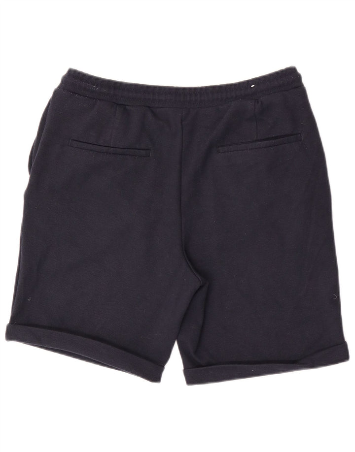 Zara Hombre Pantalones Cortos Deportivos Grande Poliéster Azul Marino
