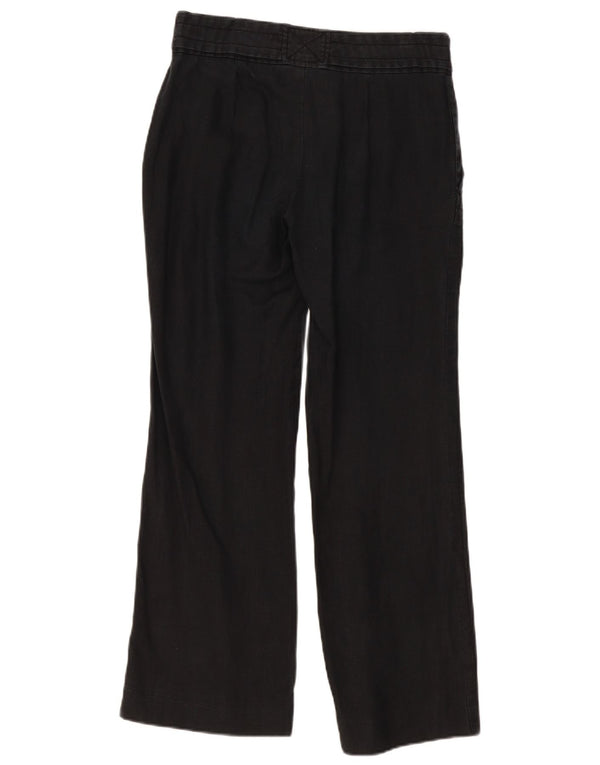 Zara Mujer Pantalón Casual Bootcut Pequeño W26 L30 Negro