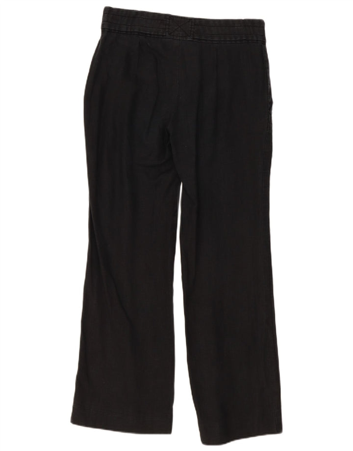 Zara Mujer Pantalón Casual Bootcut Pequeño W26 L30 Negro