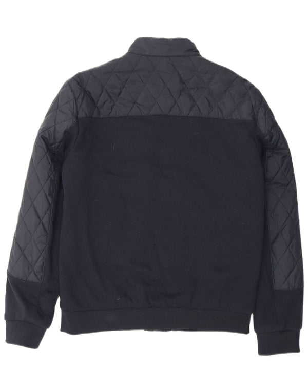 Zara Hombre Chaqueta Acolchada UK 42 XL Azul Marino Poliéster