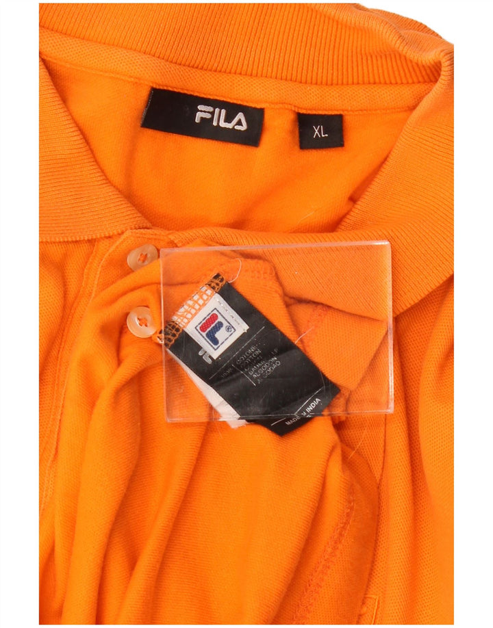 FILA Polo Hombre XL Naranja Algodón
