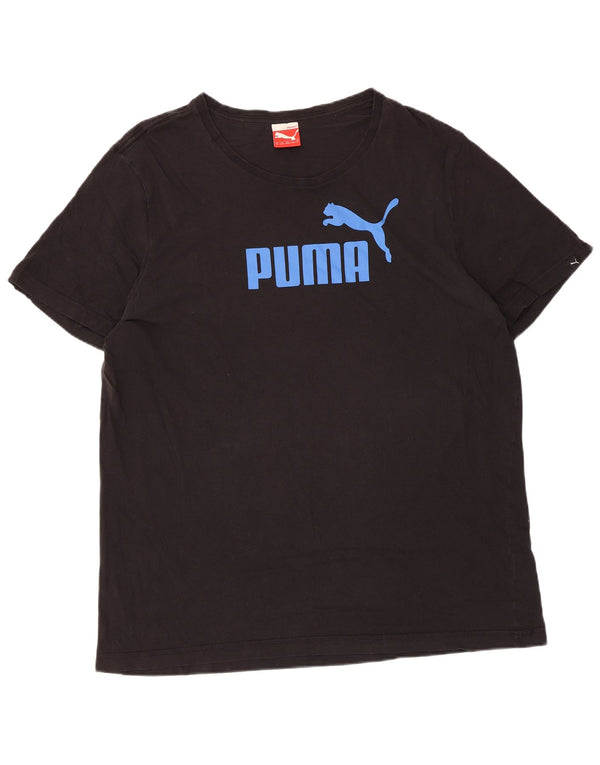 Puma Camiseta gráfica para hombre Top XL Algodón negro